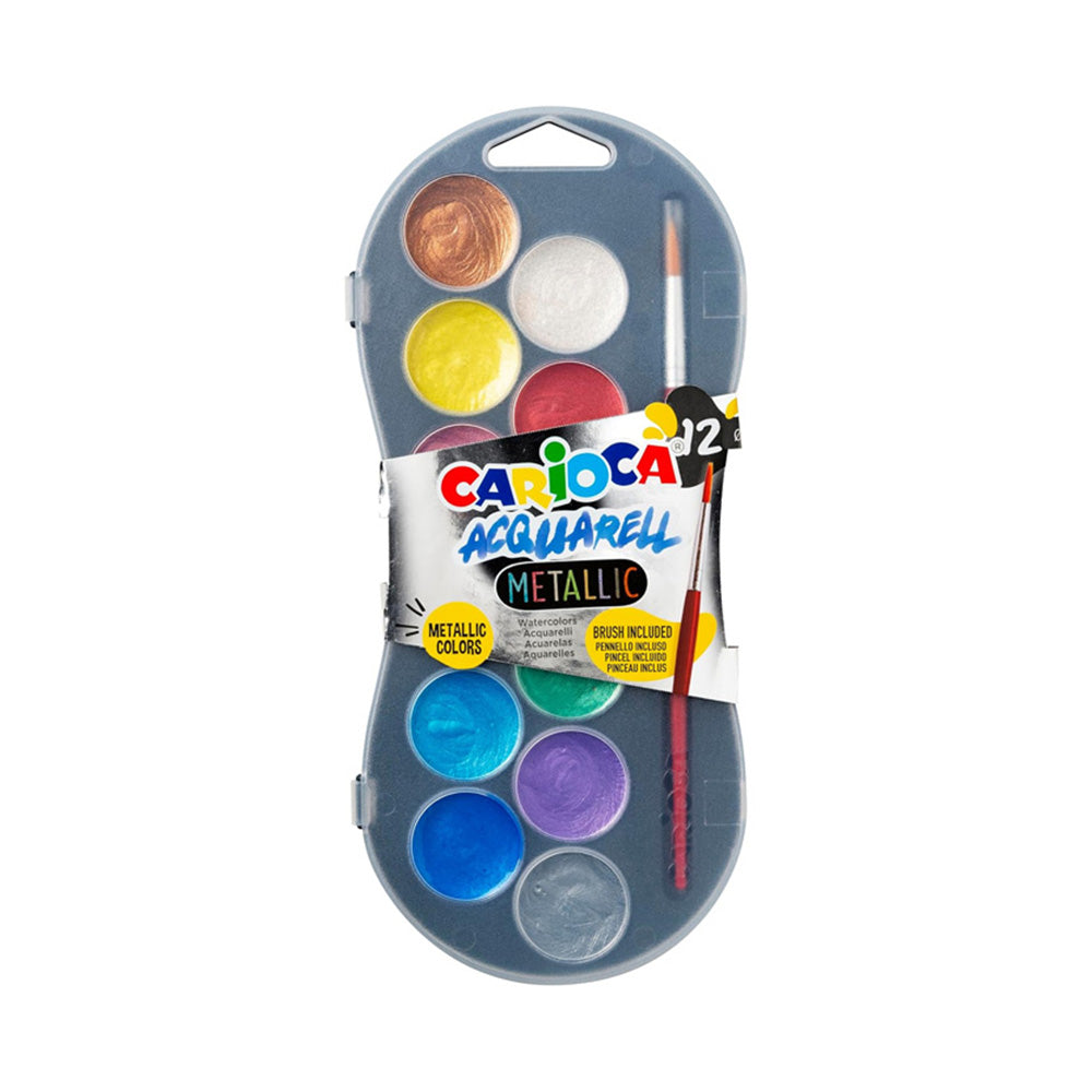 Carioca Νερομπογιές Acquarell Metallic 12 Χρώματα